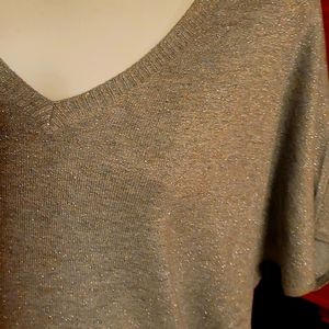 Ladies Sliver V Neck Sweater